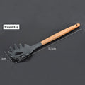 Conjunto de utensílios de cozinha de silicone World, utensílios de silicone com madeira