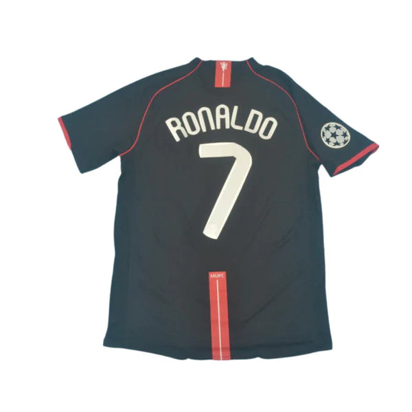 Camisa Retrô Manchester United UCL 2007/08 - Ronaldo #7 (+Patches)