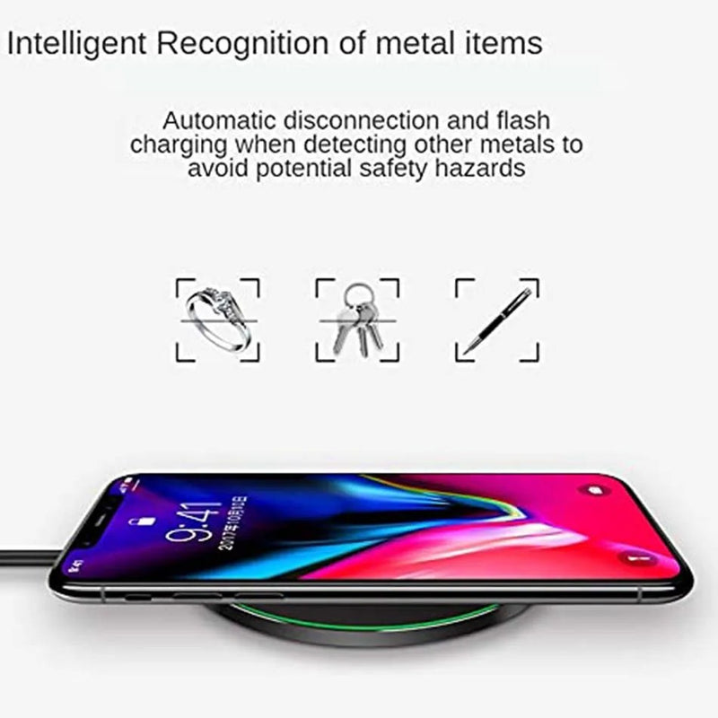"Almofada de carregamento sem fio rápido de 100W para iPhone 15, 14, 13, 12, 11 Pro."