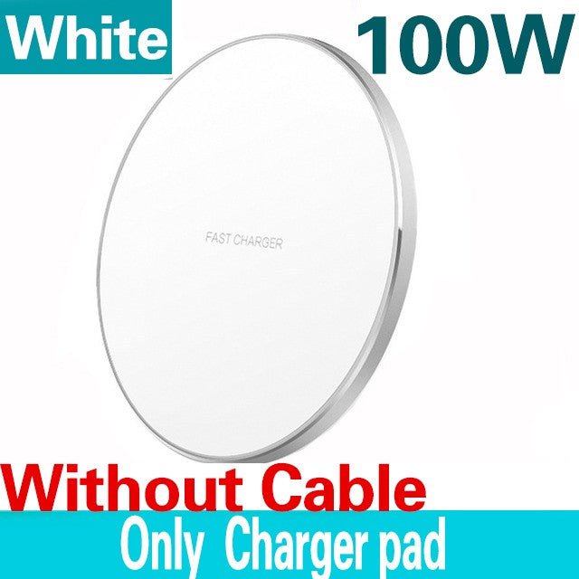 "Almofada de carregamento sem fio rápido de 100W para iPhone 15, 14, 13, 12, 11 Pro."