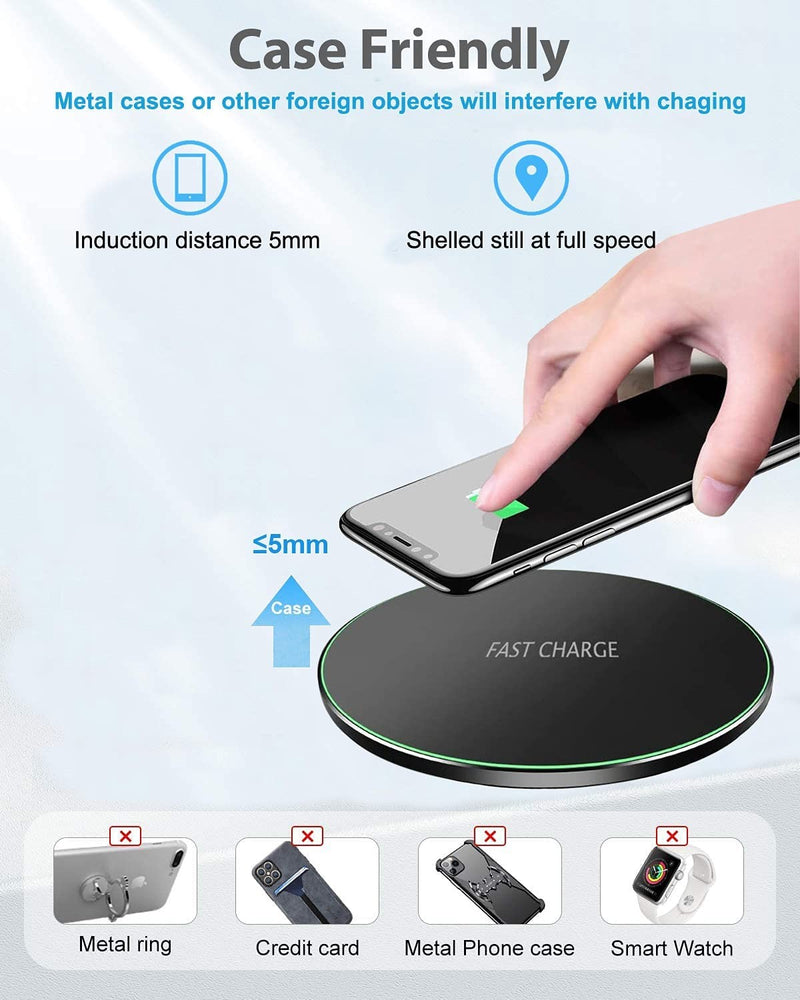 "Almofada de carregamento sem fio rápido de 100W para iPhone 15, 14, 13, 12, 11 Pro."