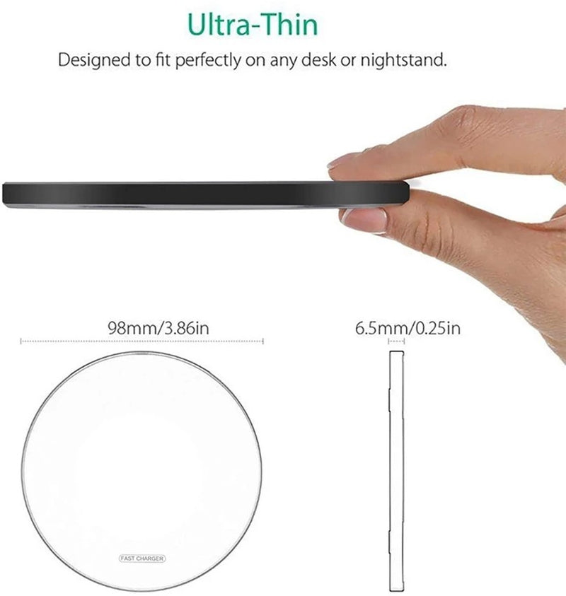 "Almofada de carregamento sem fio rápido de 100W para iPhone 15, 14, 13, 12, 11 Pro."